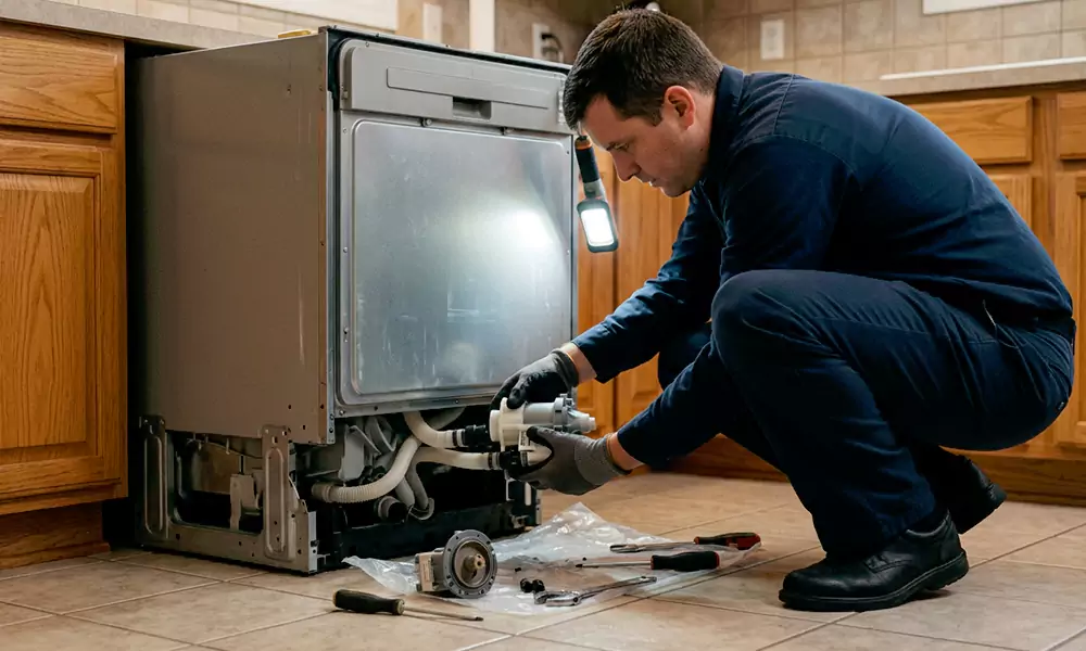 Dishwasher Pump Replacement in Dracut, MA