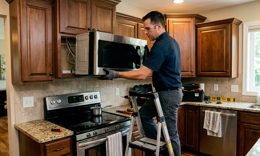 Microwave Installation in Dracut, MA