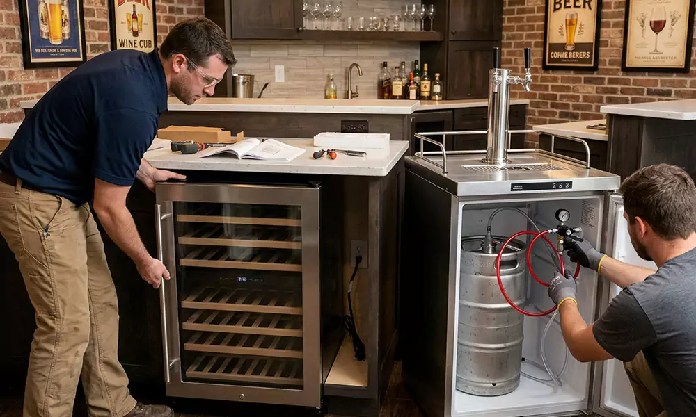 Wine Cooler and Kegerator Installation in Dracut, MA